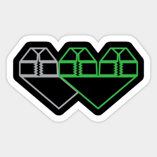 Gum wrapper hearts Sticker